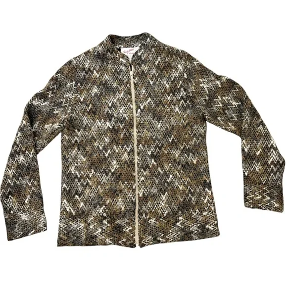 VIntage Women's Zigzag Pattern Jacket - Picture 2 of 7